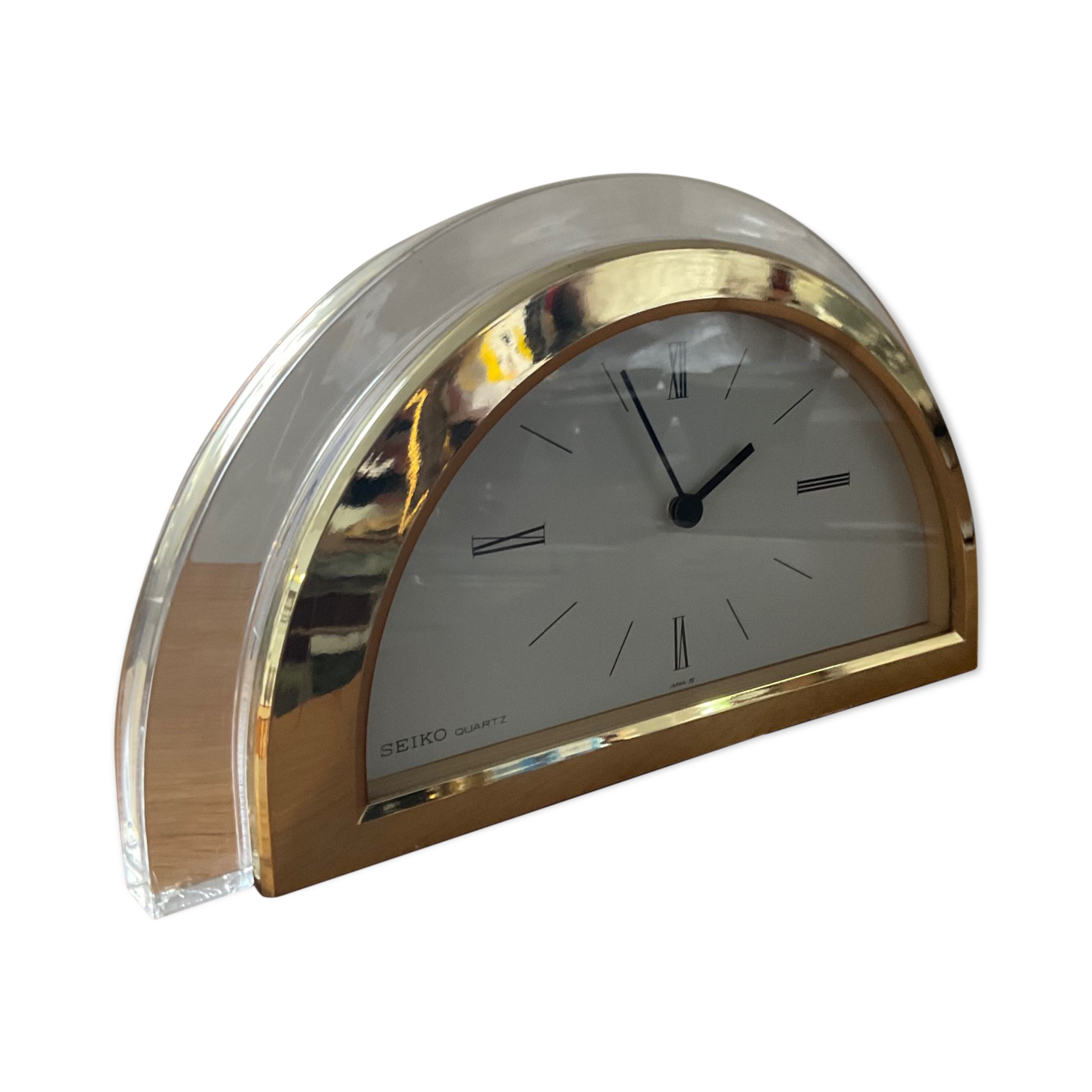 Vintage Seiko clock in plexiglass 70s