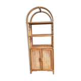 Rattan library shelf