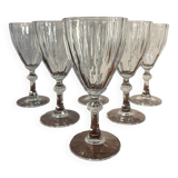 Verre à pied décor ciselé vin eau
