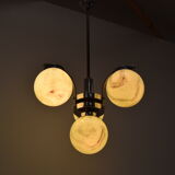 Art deco chrome chandelier,1930's.