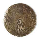 Vide poche en bronze au paon