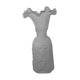 Moulded and frosted glass vase with Art Nouveau chimera decoration.