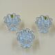 Set of 3 vintage glass candle holders – Glassware from Reims