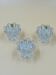Set of 3 vintage glass candle holders – Glassware from Reims