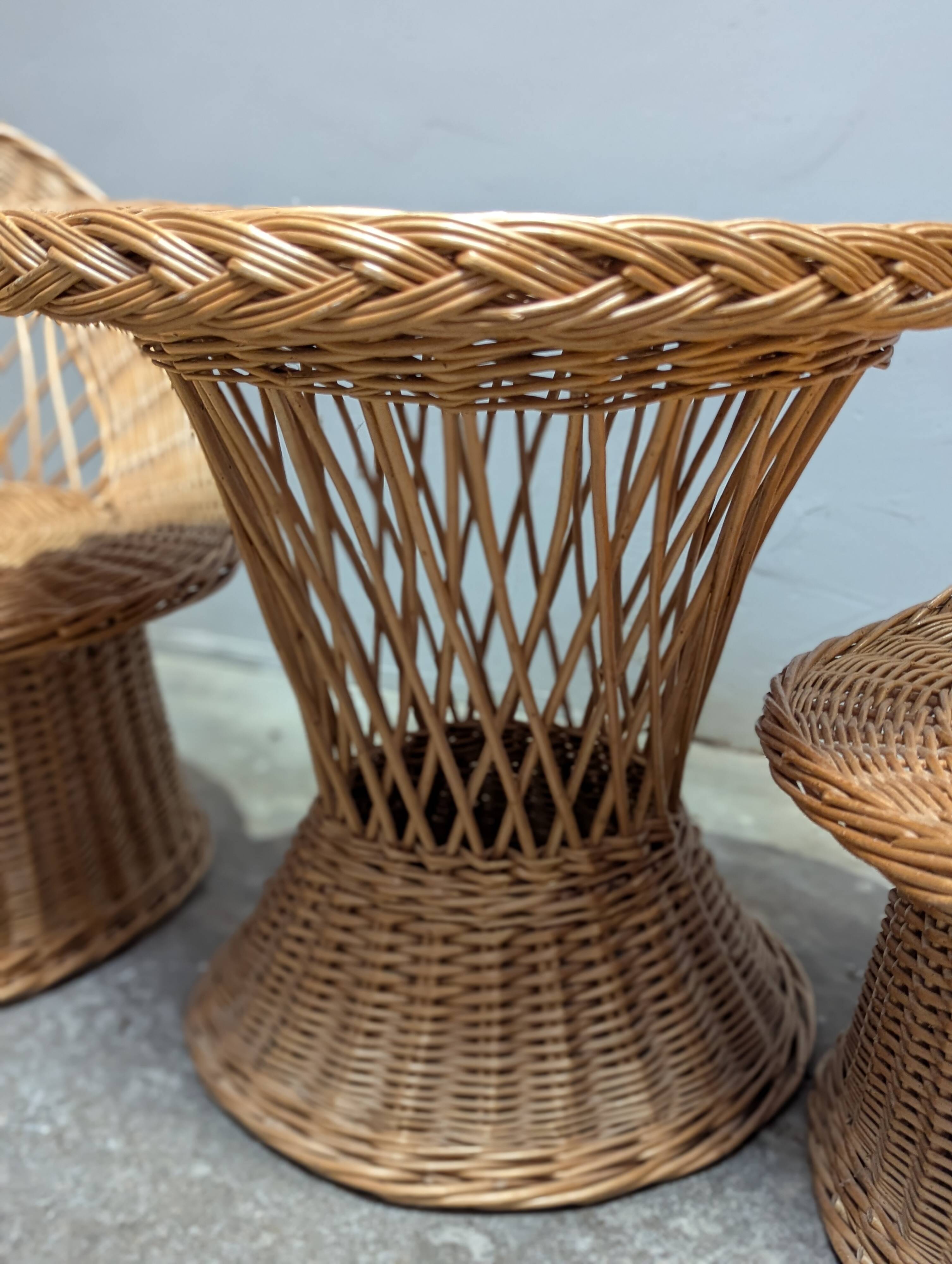 3-piece rattan lounge set