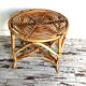 Round coffee table bamboo and wicker circa 70
