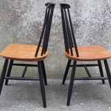 two vintage Scandinavian bistro chairs
