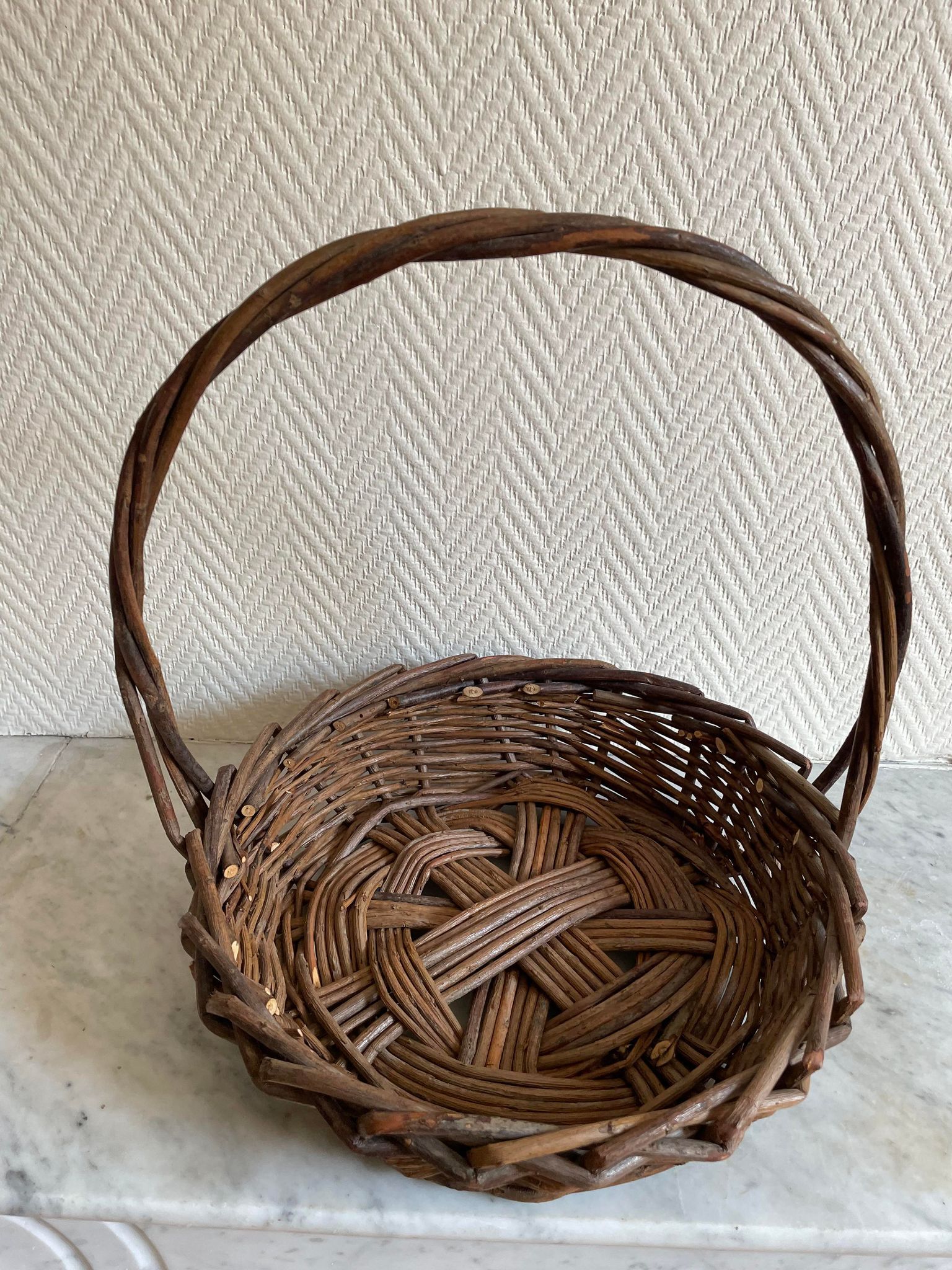 Panier osier rond