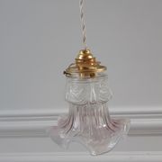 Suspension lampe tulipe ancienne début XXème