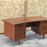 Curved desk Ordo vintage scandinavian teak