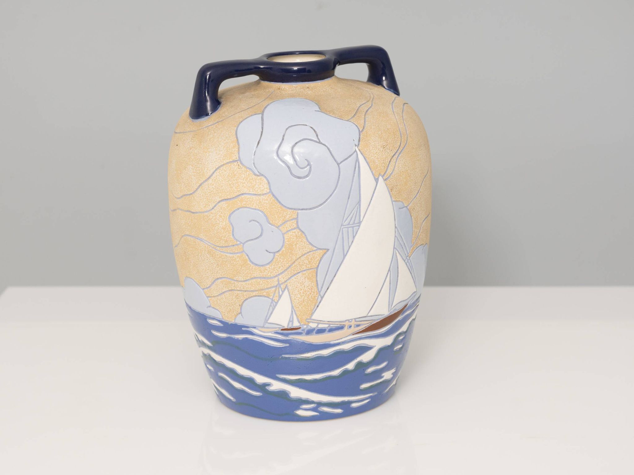 Stoneware vase, Riessner Stellmacher & Kessel, early 20th century, Bohemia