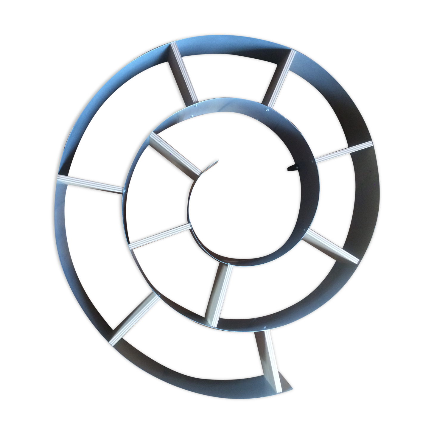 Wall wood metal spiral shape snail