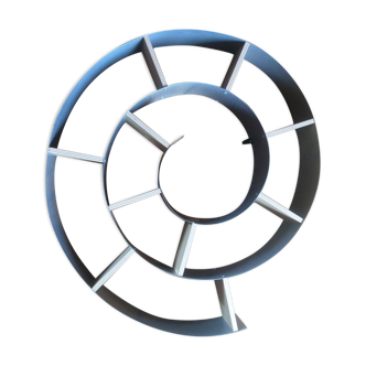 Wall wood metal spiral shape snail