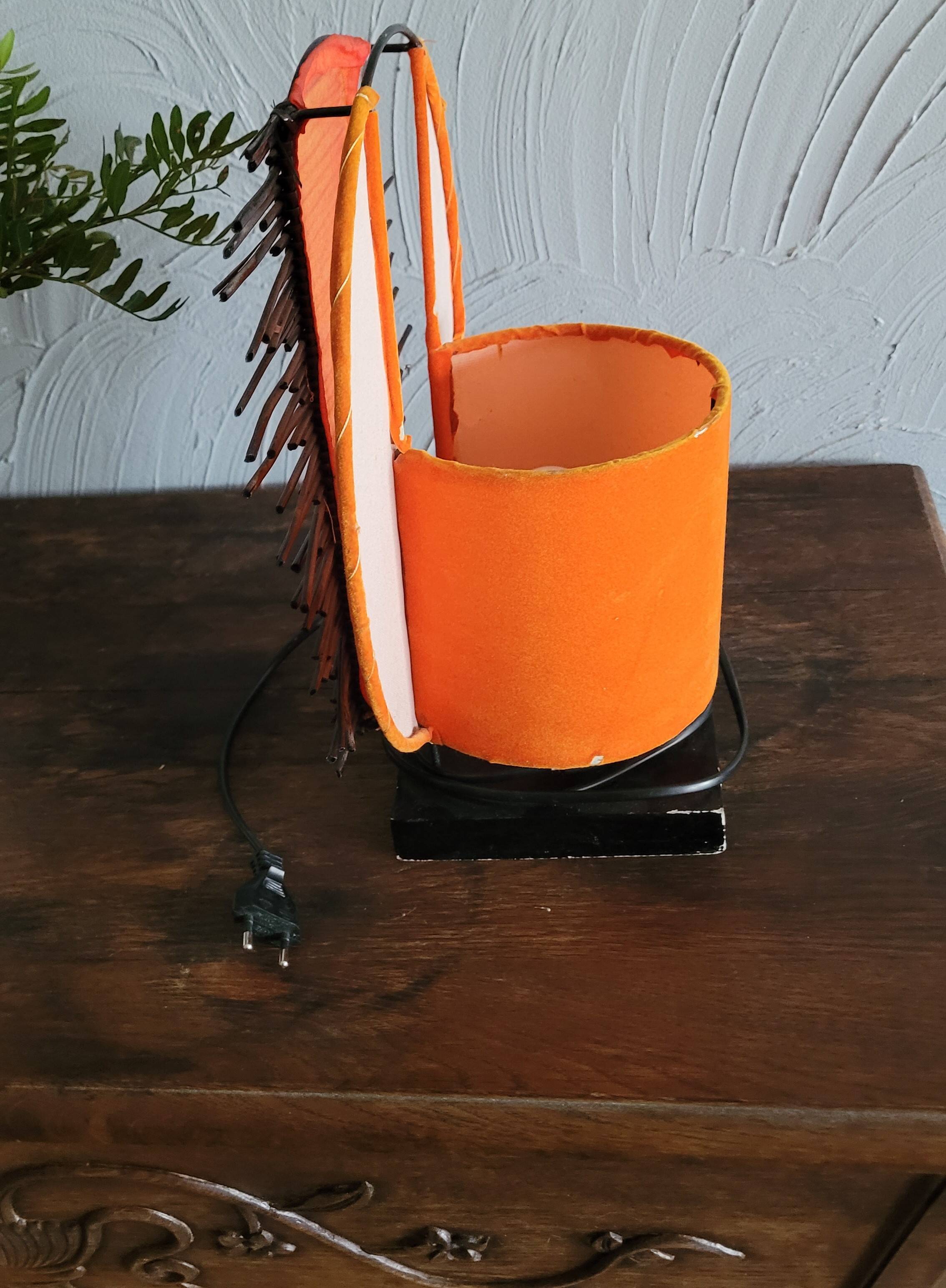 Vintage orange table lamp