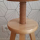 Vintage screw stool in solid beech.