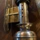 Pair of brass railway wall sconces, DLC Wagon Lit lamps
