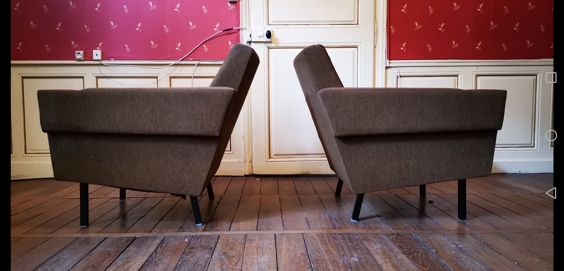 Sofa sofa daybed convertible 60 years 70 khaki