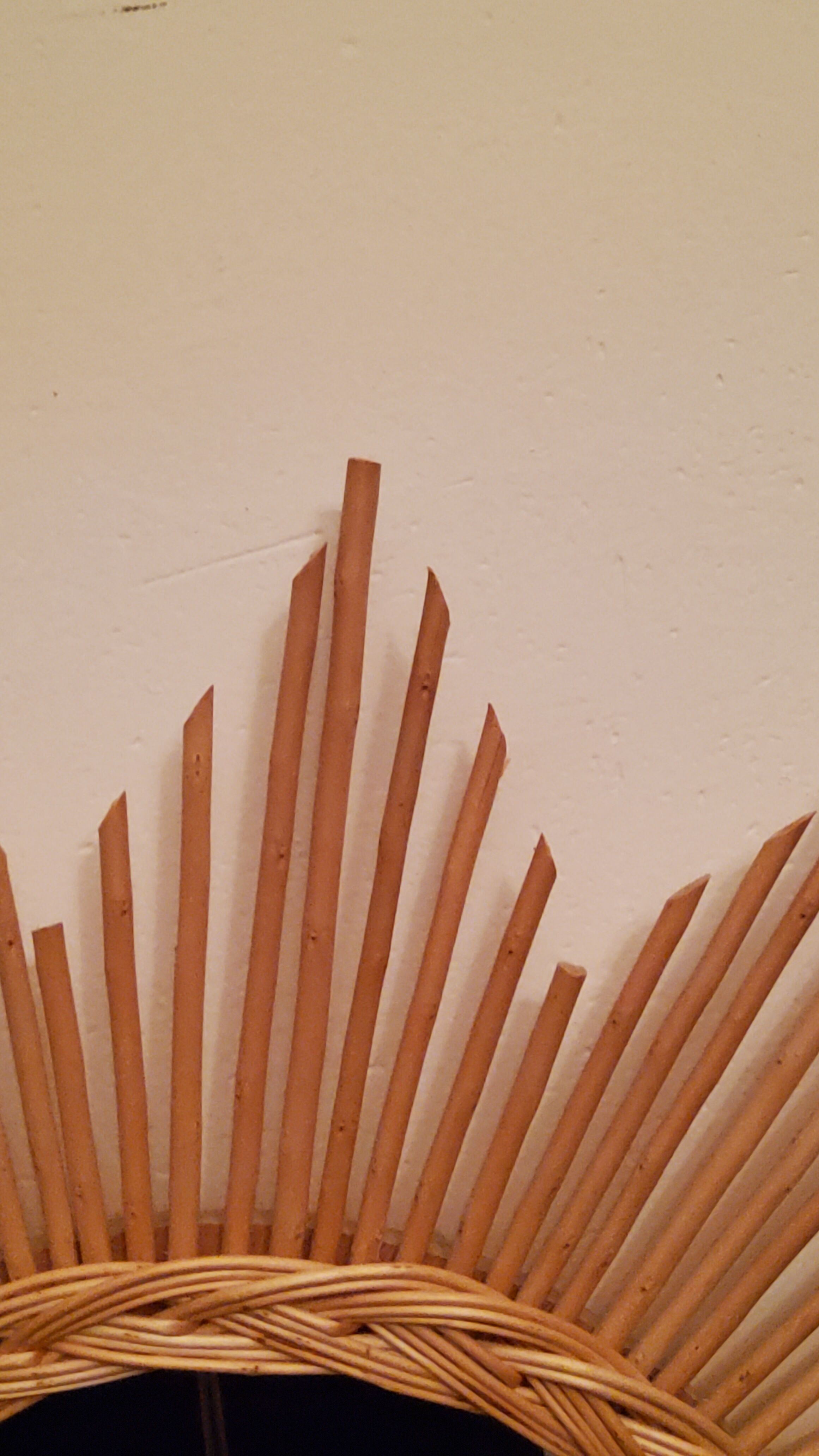Rattan sun mirror from the 70s