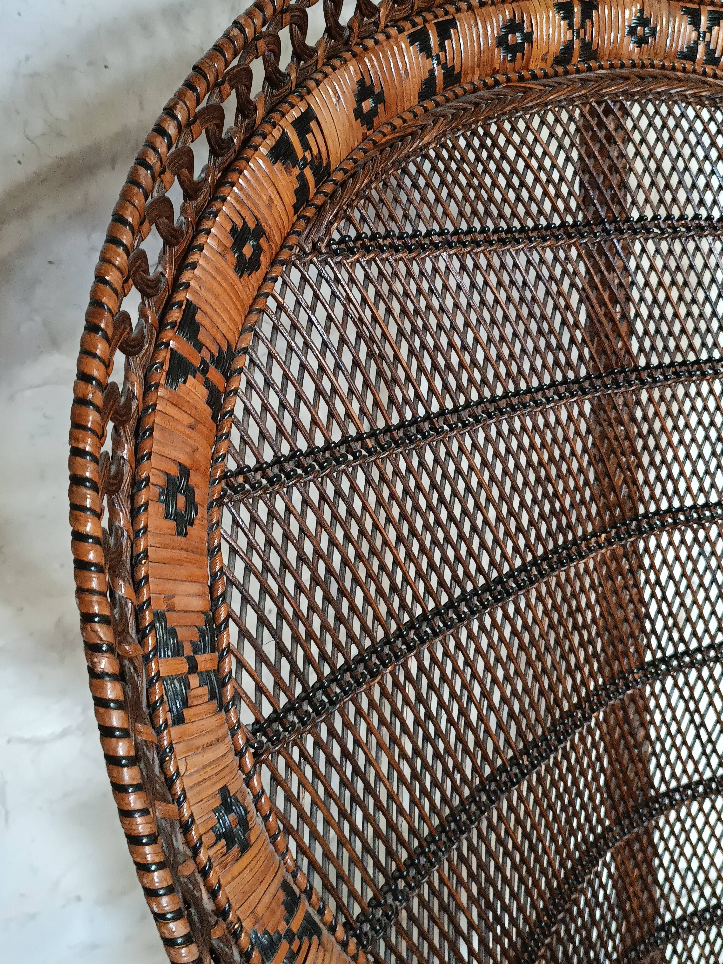 Emmanuelle rattan armchair Kok Maison 1970