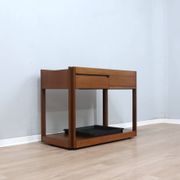 Angelo Mangiarotti for Molteni 4D Series solid wood Bar Cart 1970s