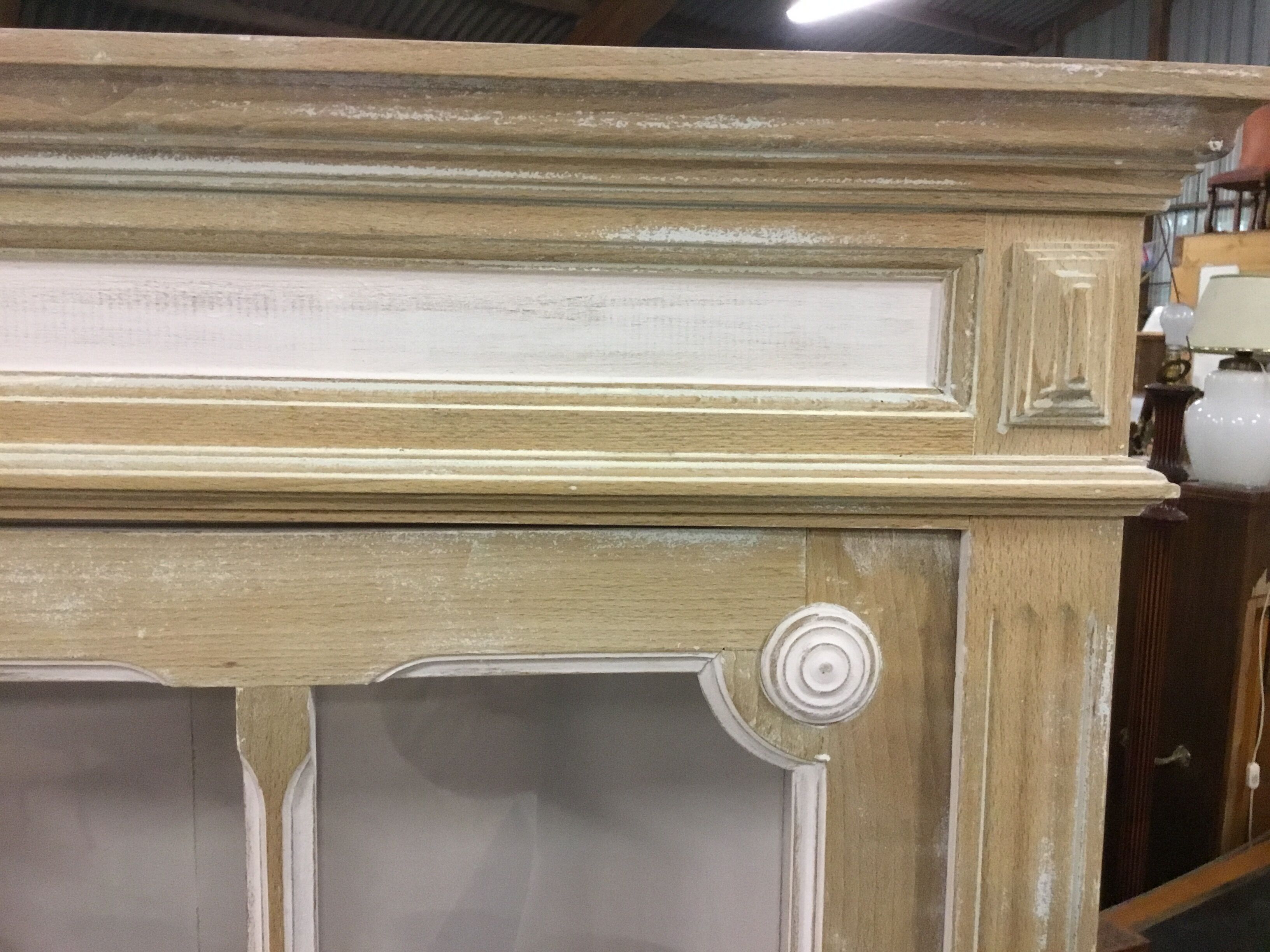 Painted window with a glass door