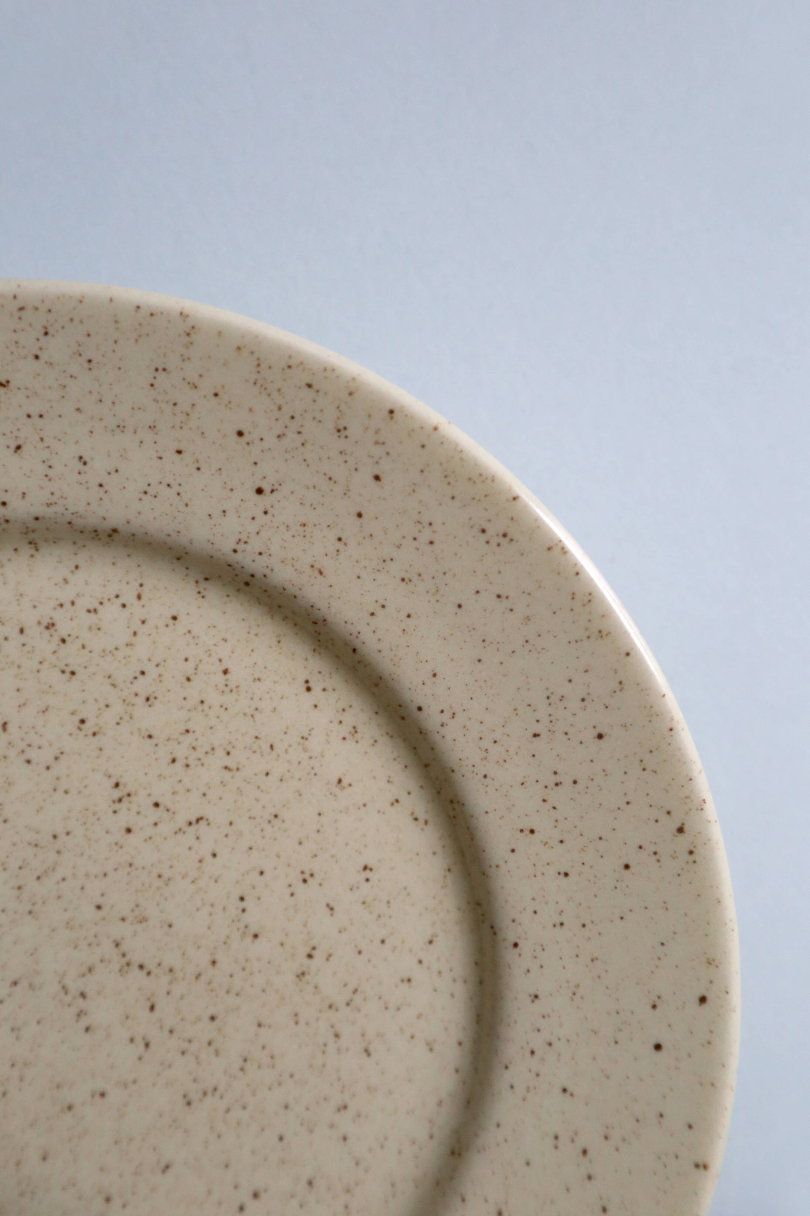 Tulowice ceramic speckled dessert plates