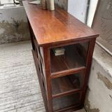 Mahogany sideboard with sliding glass doors