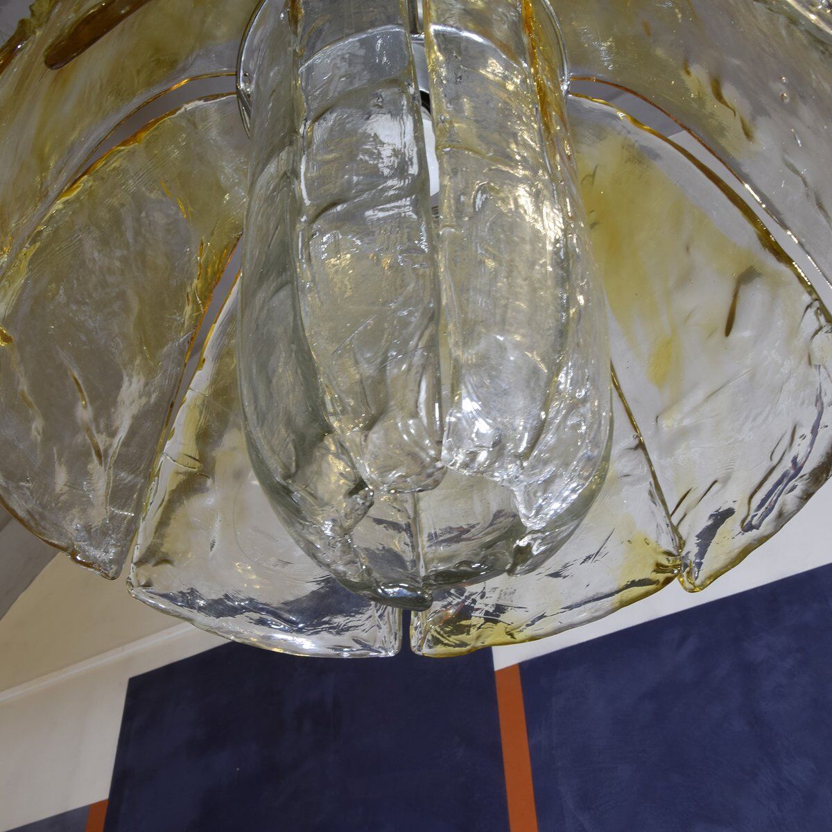 Vintage pendant lamp in the style of Carlo Nason for AV Mazzega, 1970s.