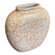 Vintage 1970s Beige and Gold Ceramic Vase by Dr Pierre Ricaud