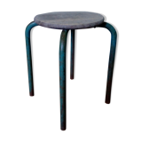 Industrial workshop in wood and metal stool