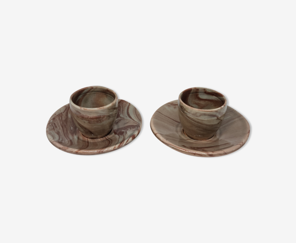 Duo de coquetiers en céramique