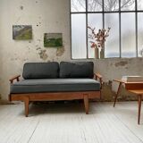Daybed expandable Scandinavian 2-seater bench