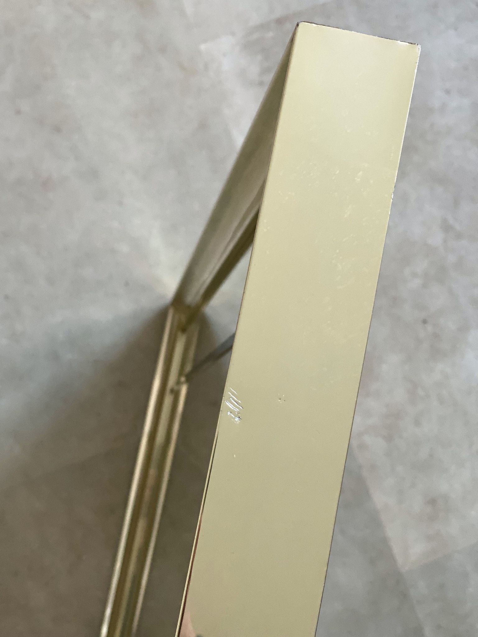 Vintage hollywood regency gold facetted mirror, 80s wall mirror