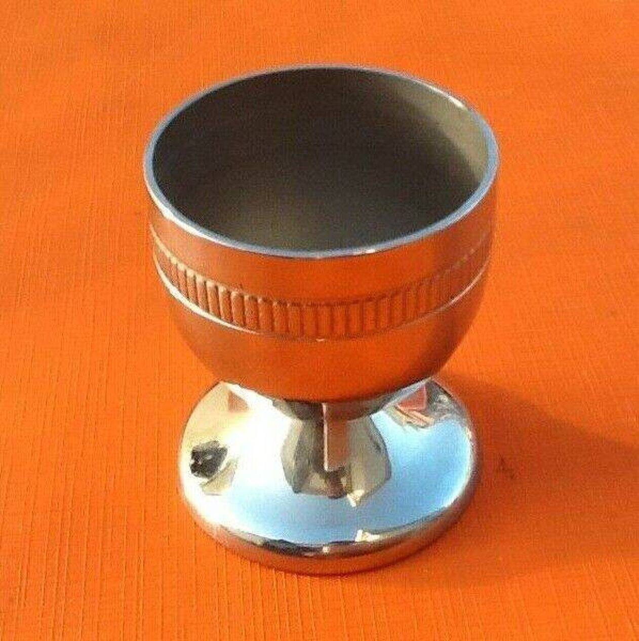 Egg cup and spoon set, President model, Silversmith Jean Couzon