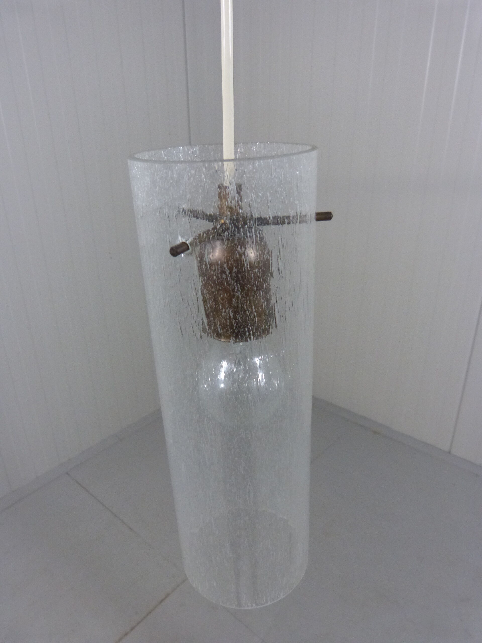 Vintage Kaiser Leuchten glass hanging lamp, 1960’s
