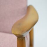 Original vintage armchair "CoCo", 1960s, fully restored, pink