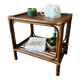 Small vintage table - rattan & canework