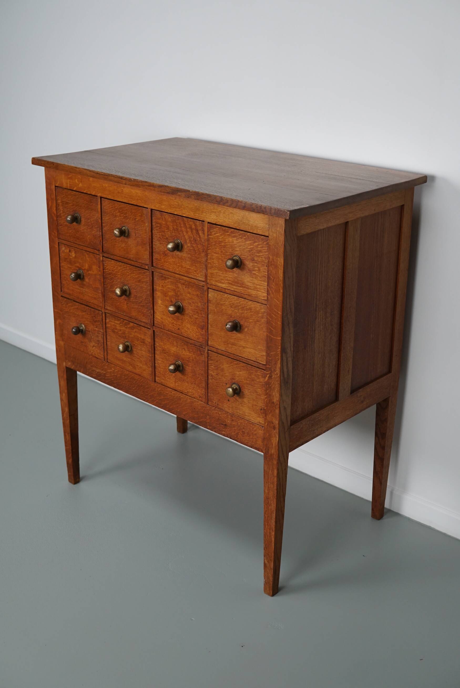 Dutch Oak Apothecary / Filing Cabinet, 1930s