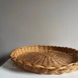 Plateaux en osier vintage