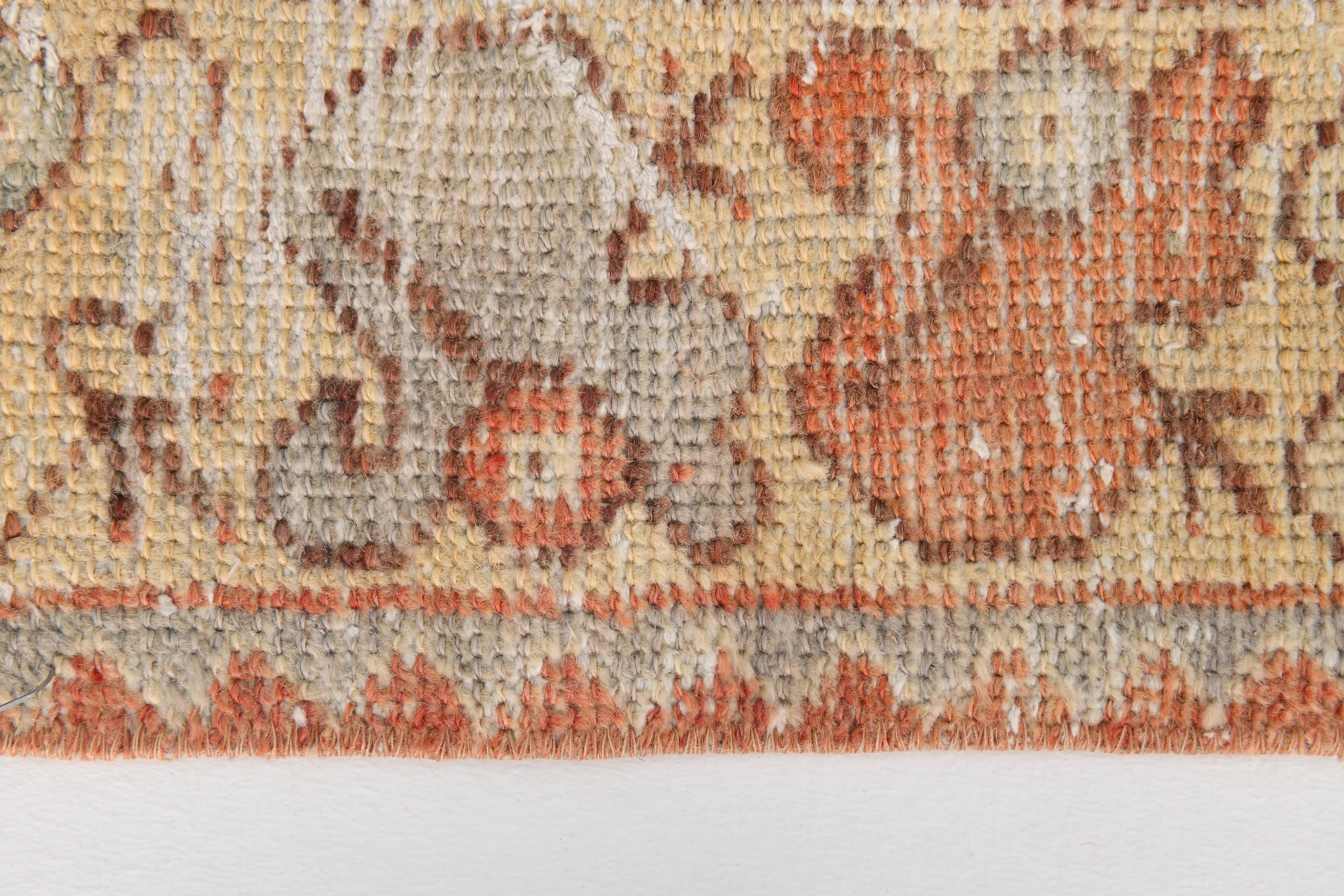 Red & Cream Vintage Runner Rug, 86x265Cm