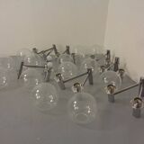 Chromed Glass Wall Lamp from OTT International, 1960s