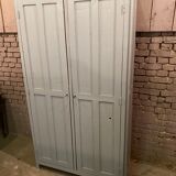 Vintage Parisian wardrobe patinated grey