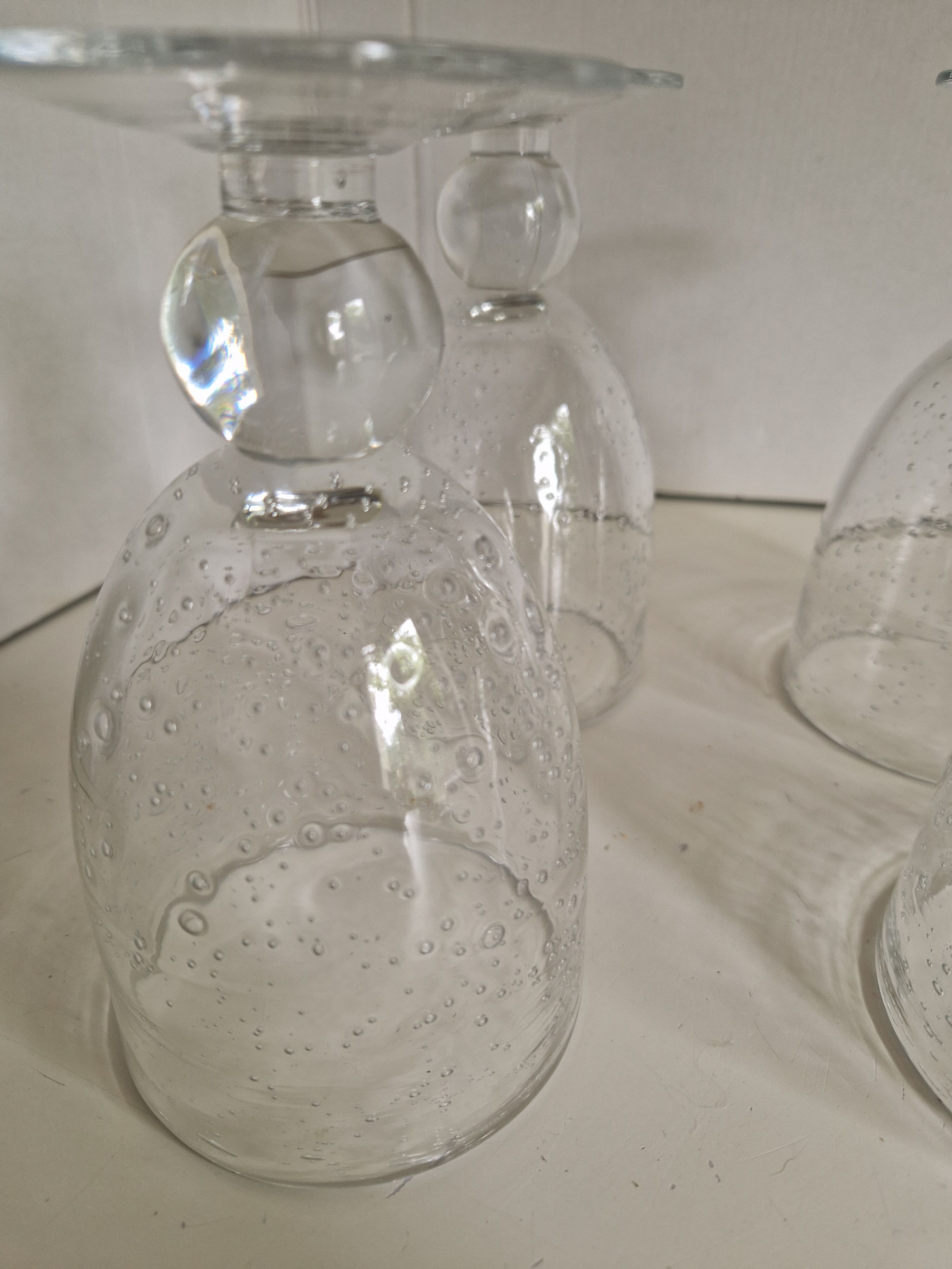 Lot 4 verres bullé style biot