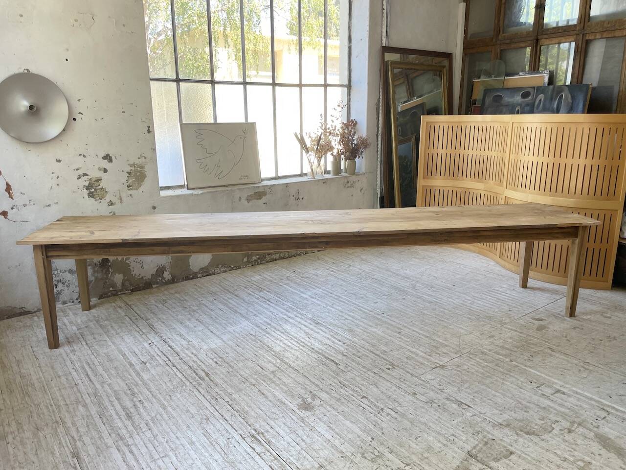 4m XXL pine and oak farmhouse table