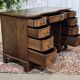 English desk from the 1950s in mahogany with a leather top.