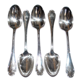 Christofle series of 6 tablespoons / soup in silver metal model pompadour 21cm