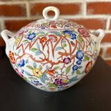 Polychrome sugar bowl Creil and Montereau