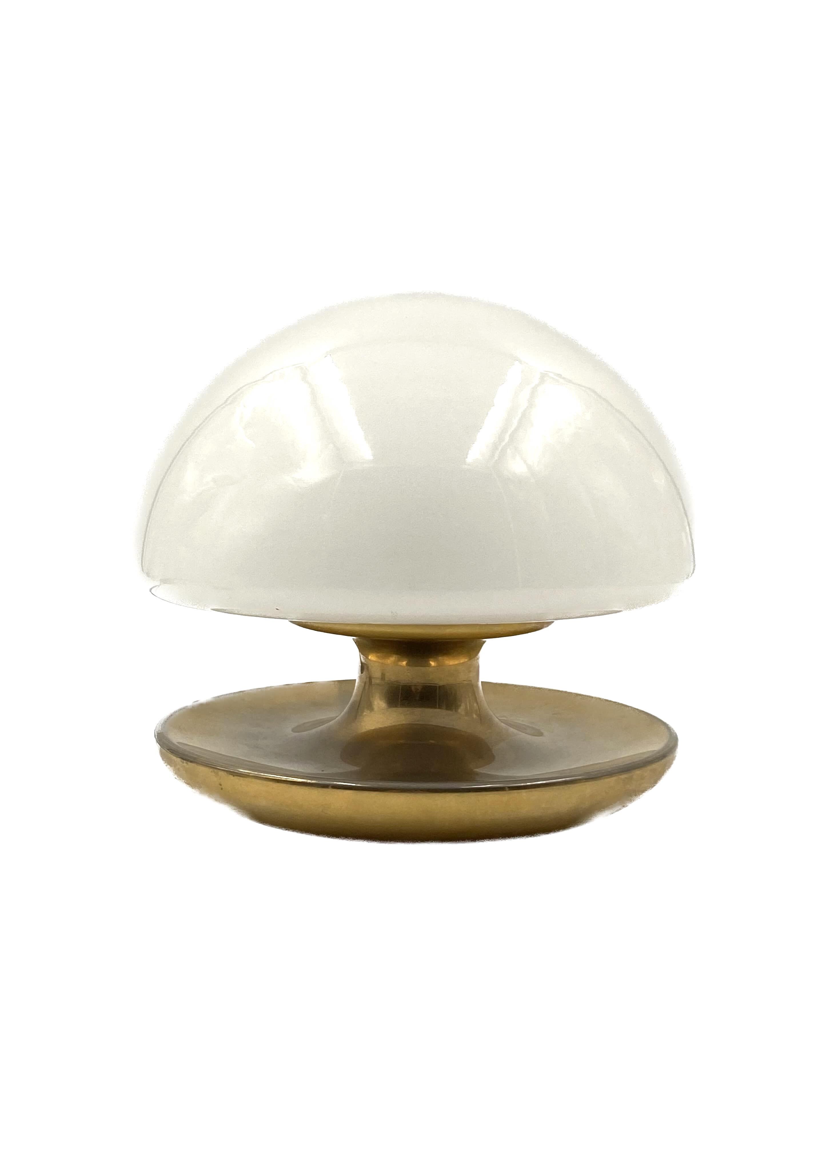 Mushroom mod. VP gold table lamp, Vittorio Balli e Romeo Ballardini, Sirrah, 1970s