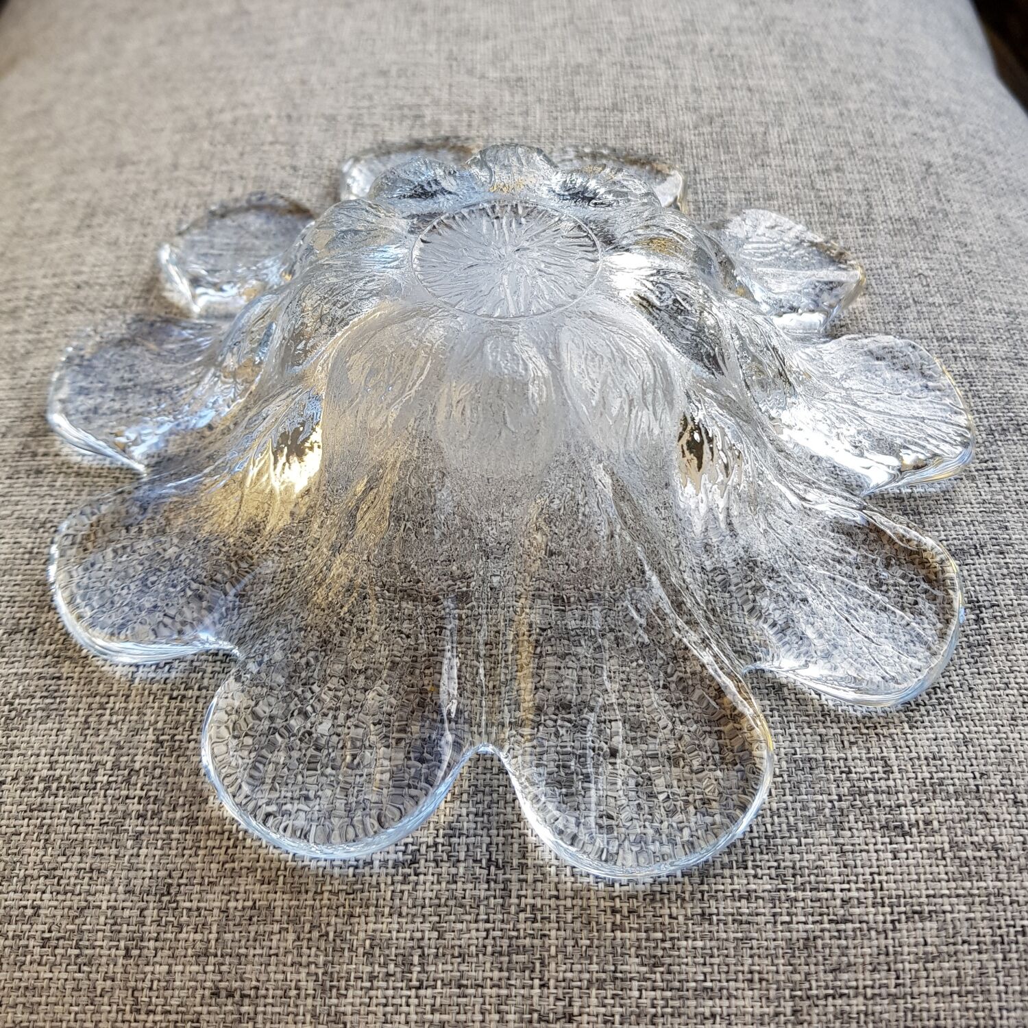 Bougeoir en cristal de pétale de fleur Holmegaard par Sidse Werner Danemark
