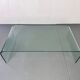 Modern Italian glass waterfall side table attr  Fiam, 1980s